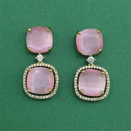 Cubic Zirconia Classic Earring With Mehndi Plating