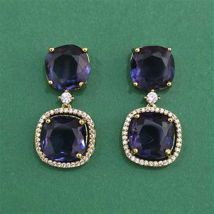 Cubic Zirconia Classic Earring With Mehndi Plating