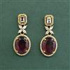 Cubic Zirconia Classic Earring With Mehndi Plating