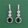 Cubic Zirconia Classic Earring With Rhodium Plating
