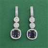 Cubic Zirconia Classic Earring With Rhodium Plating