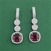 Cubic Zirconia Classic Earring With Rhodium Plating