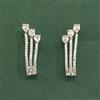 Cubic Zirconia Classic Earring With Rhodium Plating