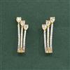 Cubic Zirconia Classic Earring With 2 Tone Plating