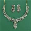 Cubic Zirconia Classic Necklace With Mehndi Plating Rhodium Plating 2tone Plating