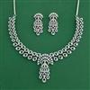Cubic Zirconia Classic Necklace With Mehndi Plating Rhodium Plating 2tone Plating