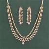 Cubic Zirconia Classic Necklace With 2 Tone Plating Rhodium Plating