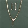 Cubic Zirconia Classic Necklace With 2 Tone Plating Rhodium Plating