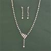 Cubic Zirconia Classic Necklace With 2 Tone Plating Rhodium Plating