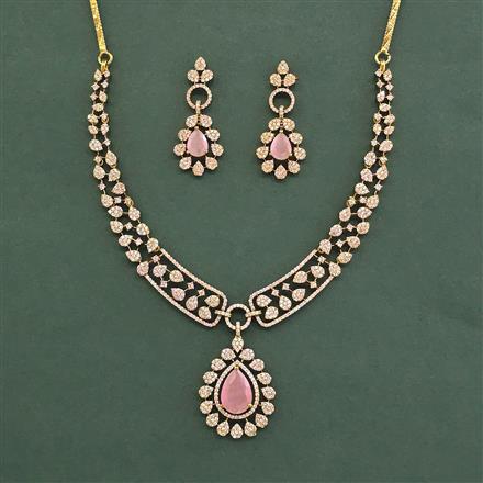 Cubic Zirconia Classic Necklace With Mehndi Plating