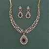 Cubic Zirconia Classic Necklace With Mehndi Plating