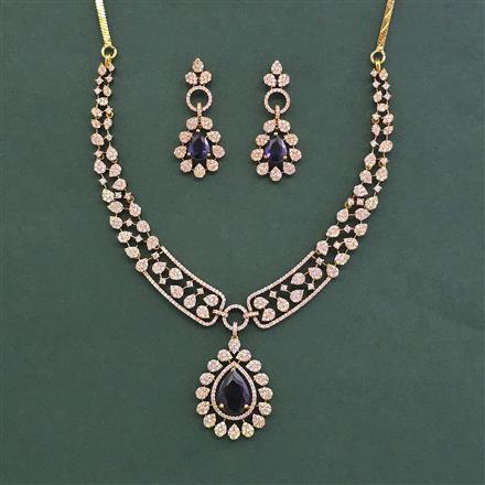 Cubic Zirconia Classic Necklace With Mehndi Plating