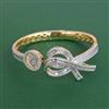 Cubic Zirconia Openable Kada With Carat Plating Rhodium Plating 2 Tone Plating