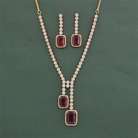 Cubic Zirconia Classic Necklace With Mehndi Plating