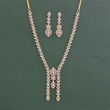 Cubic Zirconia Classic Necklace With 2 Tone Plating
