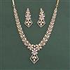 Cubic Zirconia Classic Necklace With Mehndi Plating Rhodium Plating 2tone Plating