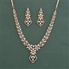 Cubic Zirconia Classic Necklace With Mehndi Plating Rhodium Plating 2tone Plating