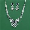 Cubic Zirconia Classic Necklace With Rhodium Plating
