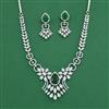 Cubic Zirconia Classic Necklace With Rhodium Plating