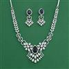 Cubic Zirconia Classic Necklace With Rhodium Plating