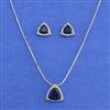 Cz Classic Pendant Set With Rhodium Plating
