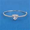 Cubic Zirconia Openable Kada With Rhodium Plating