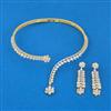 Cubic Zirconia Classic Necklace Set With 2 Tone Plating