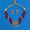 Cubic Zirconia Classic Necklace Set With Mehndi Plating