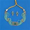 Cubic Zirconia Classic Necklace Set With Mehndi Plating
