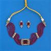 Cubic Zirconia Classic Necklace Set With Mehndi Plating
