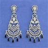 Cz Classic Earring With Rhodium Plating