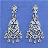 Cz Classic Earring With Rhodium Plating