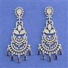 Cz Classic Earring With Rhodium Plating