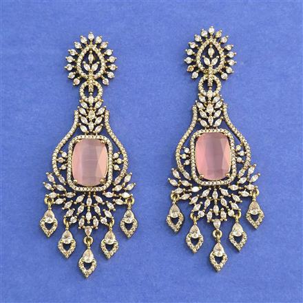 Cz Classic Earring With Mehndi Plating