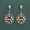 Cubic Zirconia Classic Earring With Rhodium Plating 2 tone Plating Mehndi Plating