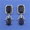 Cz Classic Earring With Rhodium Plating