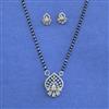Cz Classic Mangalsutra With Rhodium Plating 2 Tone Plating