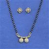 Cz Classic Mangalsutra With Rhodium Plating 2 Tone Plating