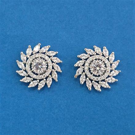 Cubic Zirconia Tops With Mehndi Plating Rhodium Plating