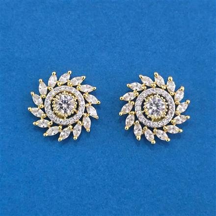 Cubic Zirconia Tops With 2 Tone Plating