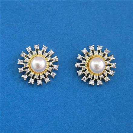 Cubic Zirconia Tops With 2 Tone Plating