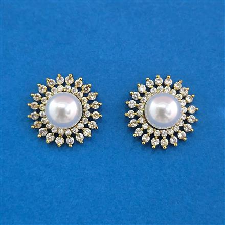 Cubic Zirconia Tops With Mehndi Plating Rhodium Plating