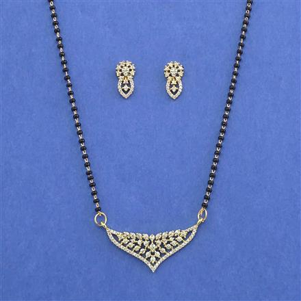 Cz Classic Mangalsutra With 2 Tone Plating