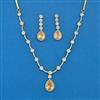 Cubic Zirconia Classic Necklace Set With Mehndi Plating