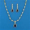 Cubic Zirconia Classic Necklace Set With Mehndi Plating