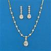 Cubic Zirconia Classic Necklace Set With Mehndi Plating