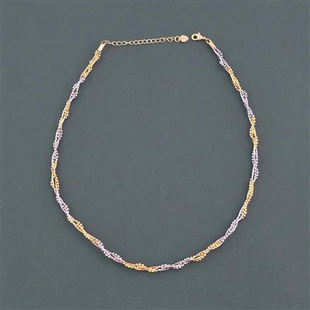 Cubic Zirconia Classic Chain With 2 Tone Plating Rhodium Plating