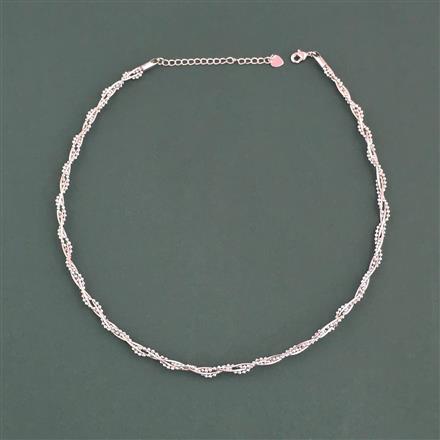 Cubic Zirconia Classic Chain With 2 Tone Plating Rhodium Plating