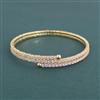 Cubic Zirconia Classic Kada With Rhodium Plating Gold Plating