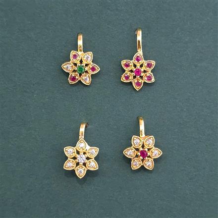 Cubic Zirconia Classic Nose Ring With Gold Plating